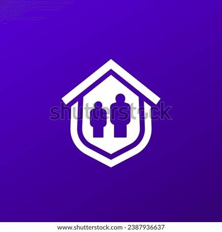 shelter logo, safe house vector icon