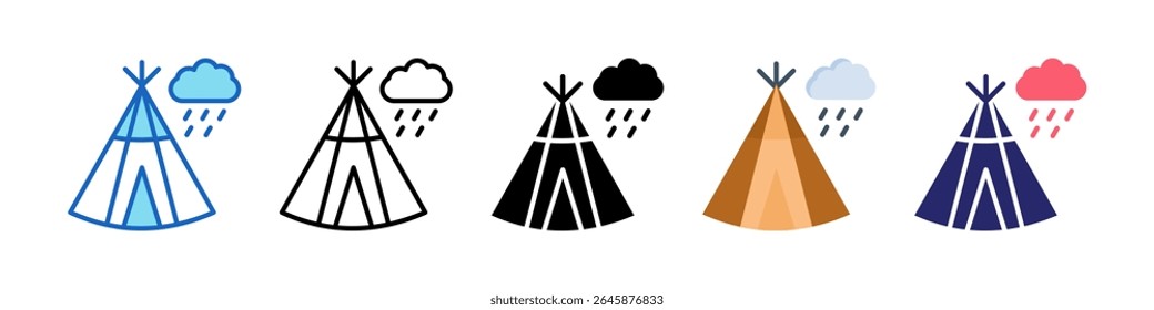 Shelter Multiple Style Icon Set Collection.