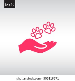 Shelter pets sign icon. 