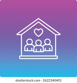Icono de Vector de refugio. Se puede utilizar para aplicaciones de impresión, móviles y de Web.