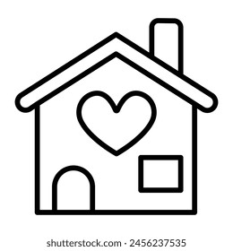 Shelter Vector Line Icon Design