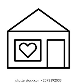 Shelter Vector Line Icon Design