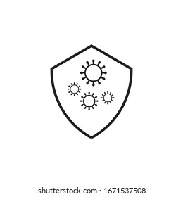 shelter from viruses icon. Design vector template