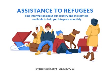 Shelter for vulnerable children and pets. Victims of war and other conflicts. Assistance and assistance to refugees 