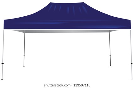 Shelter from the weather and sun. Vector illustration.