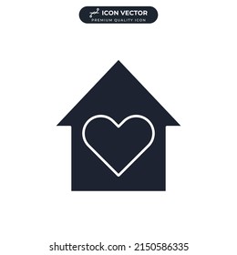 plantilla de símbolo de icono de refugio para la ilustración vectorial de la colección de diseño gráfico y web