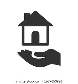 Icono del vector de protección en fondo blanco