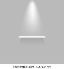 Shelve with light ray and shadow