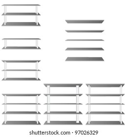 shelve for room decoration vector illustration on white