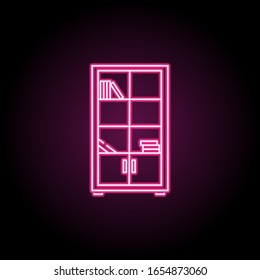 Shelves with books icon. Simple thin line, outline vector of household icons for ui and ux, website or mobile application