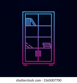 Shelves with books nolan icon. Simple thin line, outline vector of household icons for ui and ux, website or mobile application