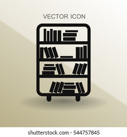 estanterías con ilustraciones vectoriales de libros