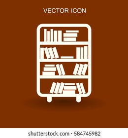 estanterías con ilustraciones vectoriales de libros