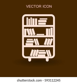 estanterías con ilustraciones vectoriales de libros