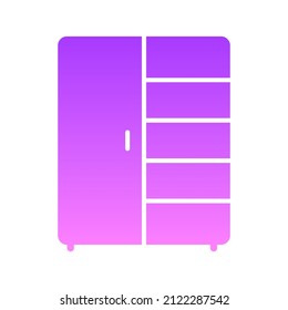 Shelves Cabinet Glyph Gradient icon Design