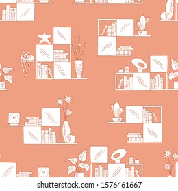 Shelves graphic color seamless pattern background illustration vector