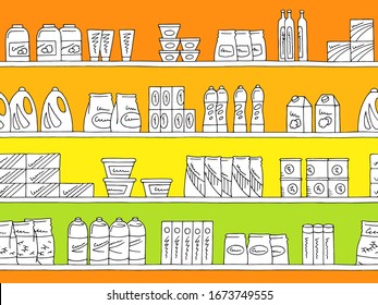 1,498 Supermarket shelf drawing Images, Stock Photos & Vectors ...