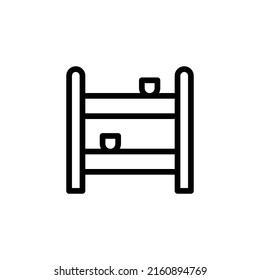 Shelves Icon. Line Art Style Design Isolated On White Background