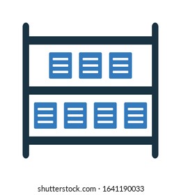 Shelves icon, storage vector, wholesale