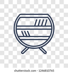 Shelves icon. Trendy linear Shelves logo concept on transparent background from Furniture and Household collection