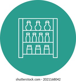 Shelves icon vector image. Can also be used for web apps, mobile apps and print media.