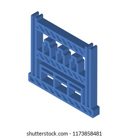 Shelves isometric left top view 3D icon