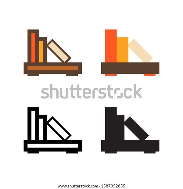 Shelves Logo Icon Design Four Style Stock Vector (Royalty Free