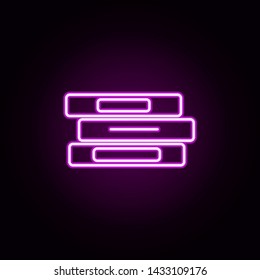 shelves neon icon. Elements of home things set. Simple icon for websites, web design, mobile app, info graphics