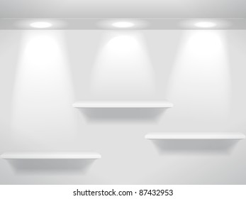 Shelves on the wall