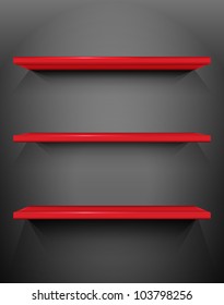 Shelves with place for your exhibits, vector illustration, eps10, 2 layers, easy editable