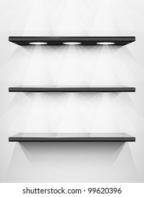 Shelves with place for your exhibits, vector illustration, eps10, 2 layers, easy editable