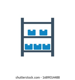 shelves, storage icon (vector illustration)