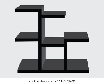 Shelves in vector