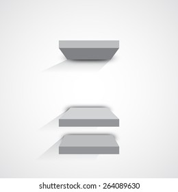 Shelves vector concept illustration. epd10