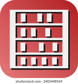 Shelves  Vector Glyph Gradient Background Icon For Personal And Commercial Use.
