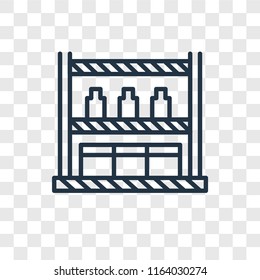 Shelves vector icon isolated on transparent background, Shelves logo concept