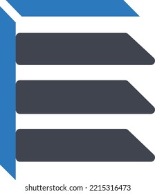 estante Ilustración vectorial en un fondo transparente. Símbolos de calidad superior. Iconos vectoriales de glifos para diseño de conceptos y gráficos. 

