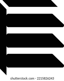 estante Ilustración vectorial en un fondo transparente. Símbolos de calidad superior. Iconos vectoriales de glifos para diseño de conceptos y gráficos. 

