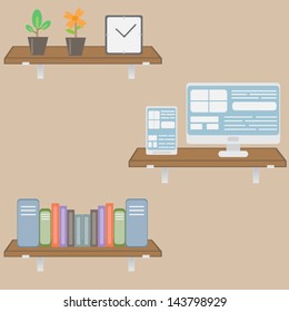 Shelves of work