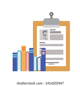 shelving with books in white background
