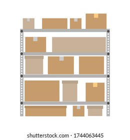 shelving with drawers on a white background