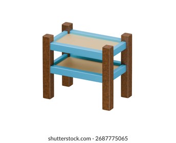 shelving icon 3d illustration render