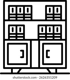 Estantería Nuevos iconos vectoriales creativos Diseño