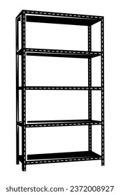 Shelving, Storage Shelves, Storage Racks in Stock vector Image isolated on transparancy background.