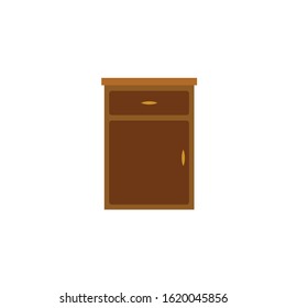 Shelving unit icon colored line symbol. Premium quality isolated dresser element in trendy style.