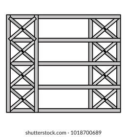 shelving warehouse isolated icon