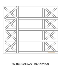 shelving warehouse isolated icon