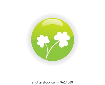 Shemrock Button Vector Illustration