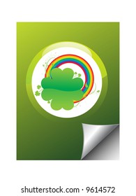 Ilustración de vectores de pegatinas de Shemrock