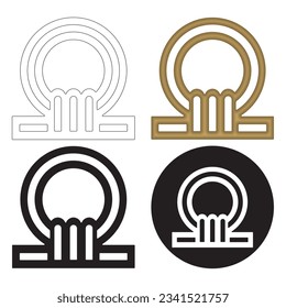 Shen Ring Egyptian Symbol Vector Illustration